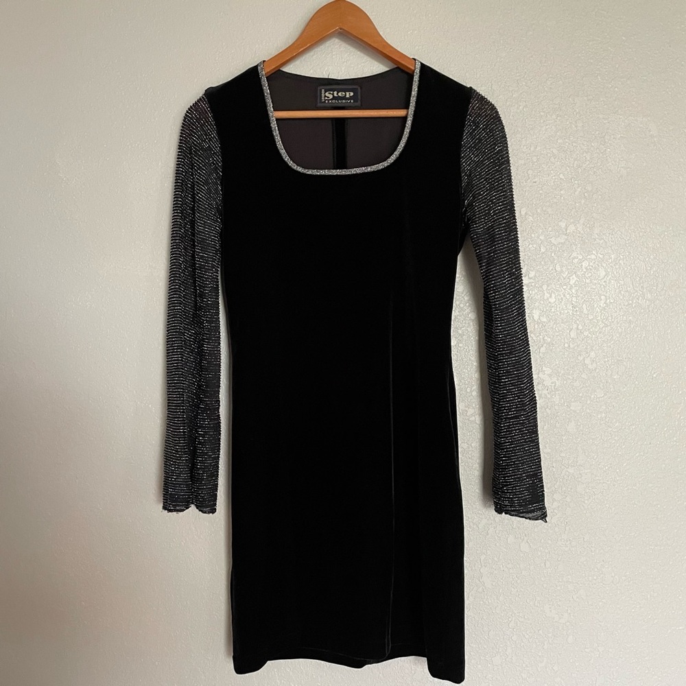 Step London Exclusive - Black Long Sleeve Dress - Size M
